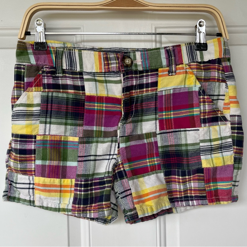 •Old Navy• Girls Vibrant Madras Plaid Shorts - Size 16